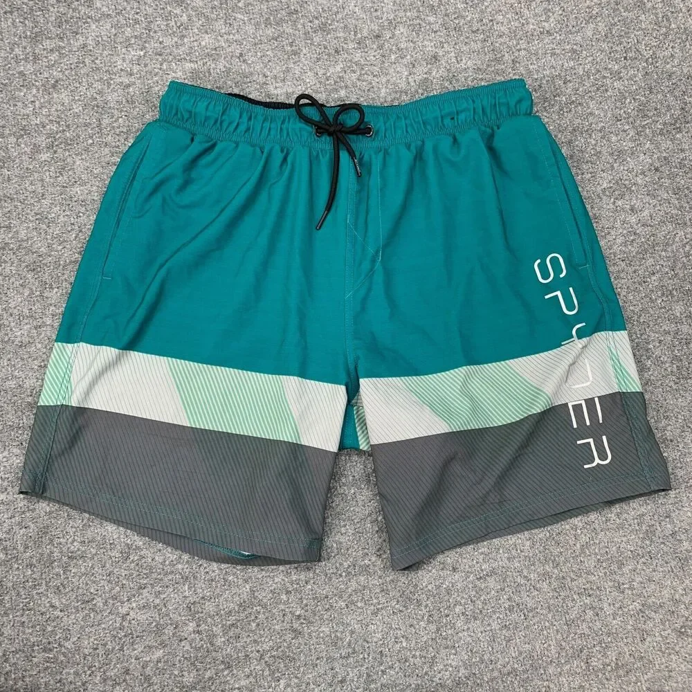 Spyder Swim Shorts Mens XL Extra Large Inner‎ Lined Beach Volley Athletic Train